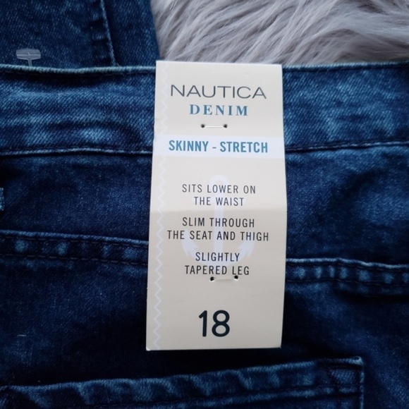 NWT Nautica Denim Skinny Stretch Jeans Blue 18 - Picture 6 of 7